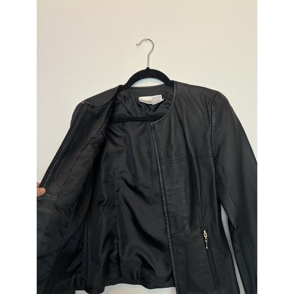 Vintage Newport News womens leather zip up jacket biker moto y2k 90s SM - Picture 5 of 8